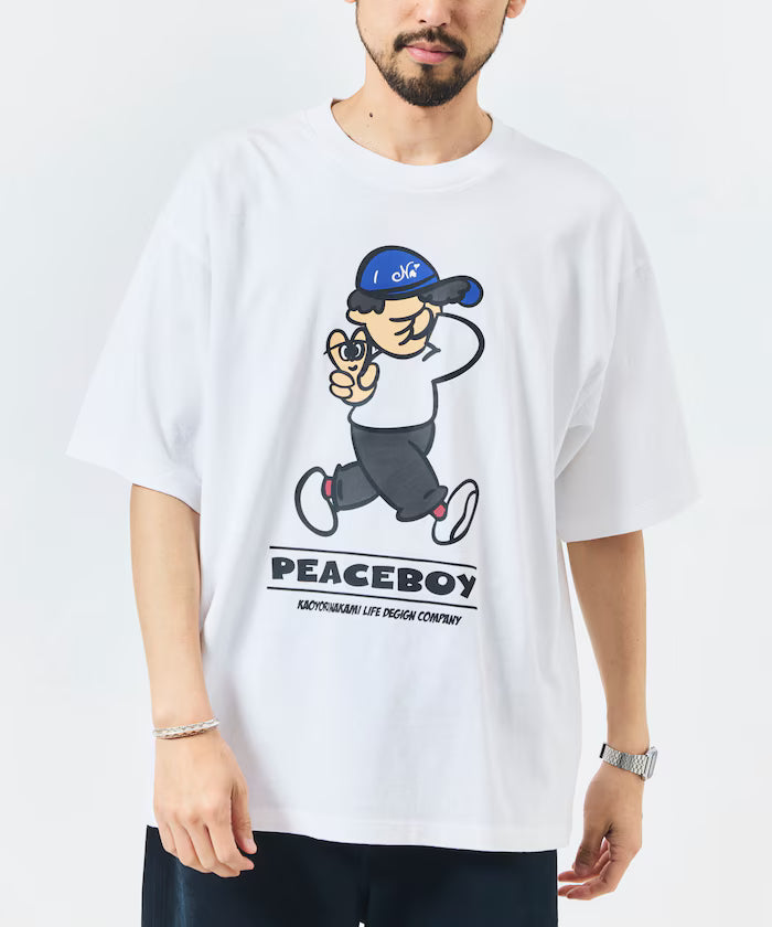 [May 22 12:00 Start of Sales] kaoyorinakami × FREAK'S STORE / Kaoyorinakami Special Order Peace Boy Tee