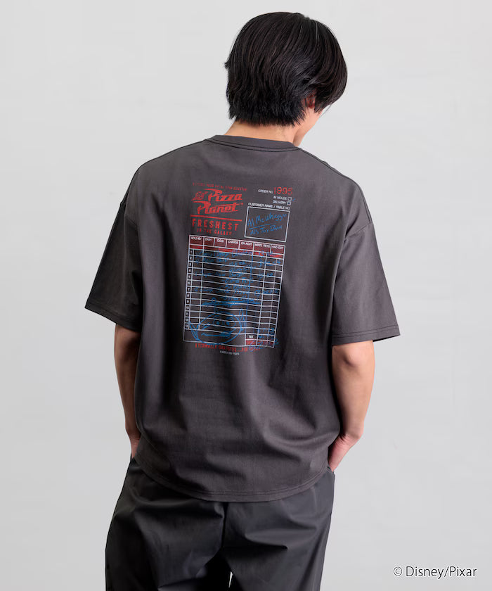 [TOY STORY] Exclusive Big Silhouette Back Print Crew Neck T-Shirt / Pizza Planet [Limited Edition]