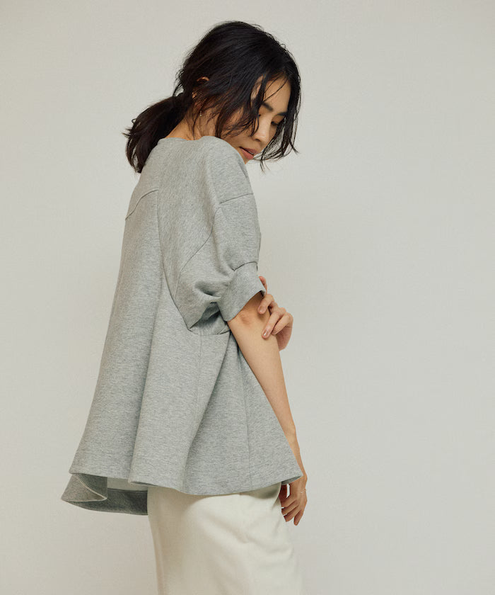 Cardigan with Peplum and Puff Sleeves