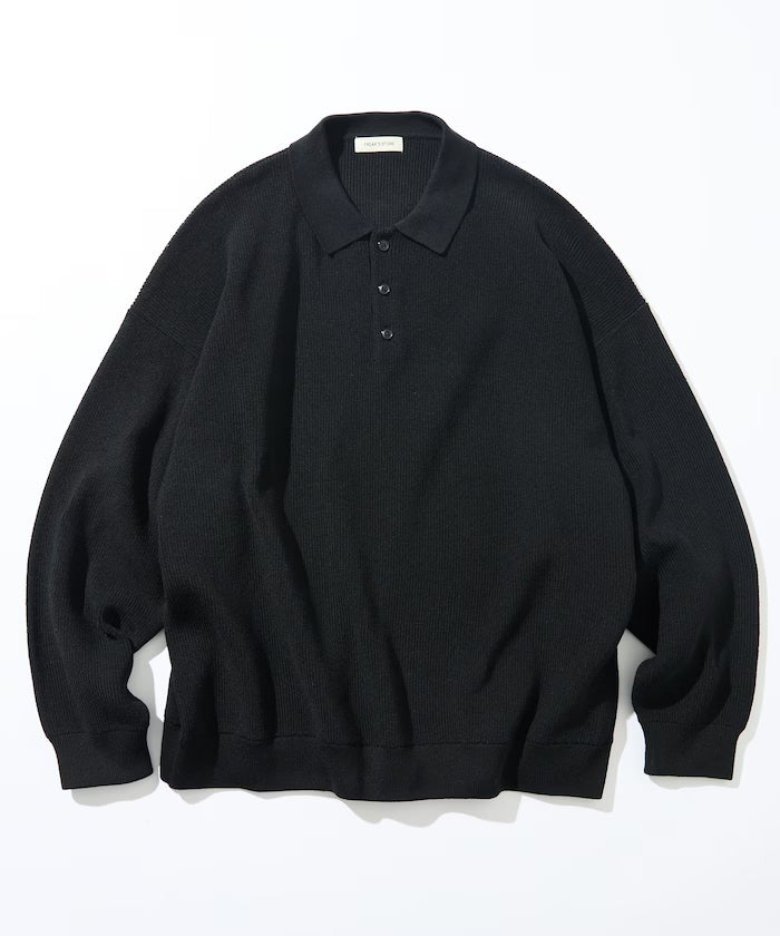 Relaxed Fit Cable Knit Polo Color Knit [Limited Release]