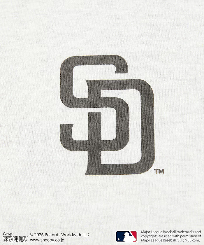 PEANUTS x MLB Exclusive Big Silhouette Back Print T-Shirt / PADRES 【Limited Edition】