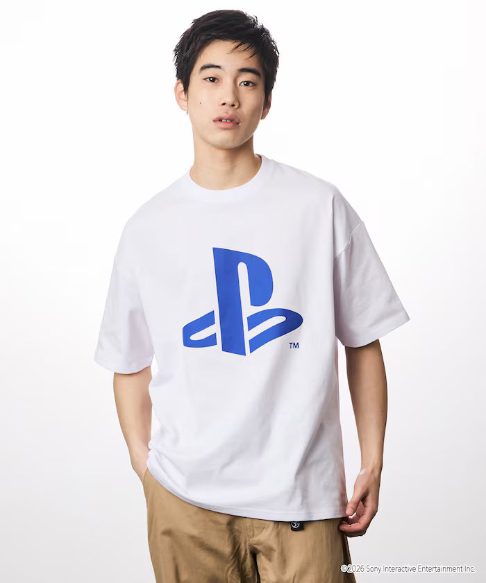 Big Silhouette Logo Back Print Crew Neck T-Shirt / PlayStation LOGO 【Limited Edition】