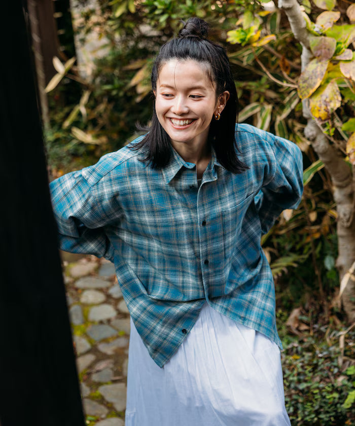 Relax Fit Relax Fit Ombre Check Flannel Shirt [Limited Edition]