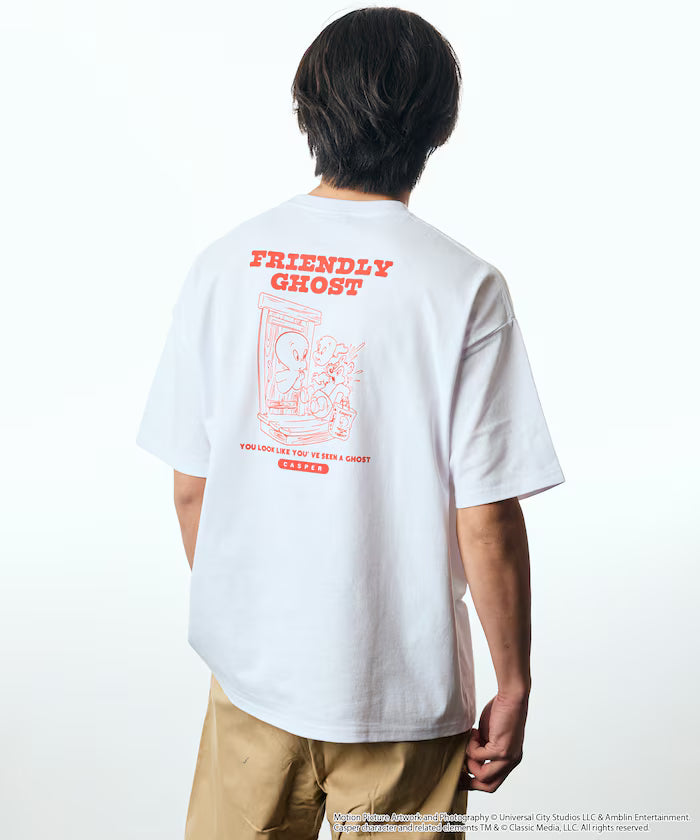 Casper the Friendly Ghost/キャスパー 別注 ビッグシルエット バックプリント クルーネックTシャツ 【限定展開】
