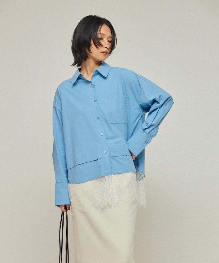 Oversized Lace Layered Shirt