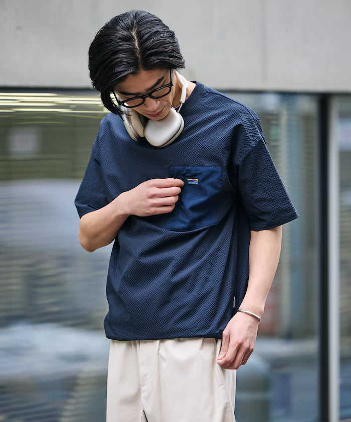 Limited release AiRide Air Ride Relax Fit Mult-material Pocket Seersucker Pullover Top Quick-drying UV Protection