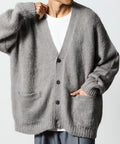 Relax Fit Shaggy Knit Loose Cardigan 【Limited Edition】 - Gray