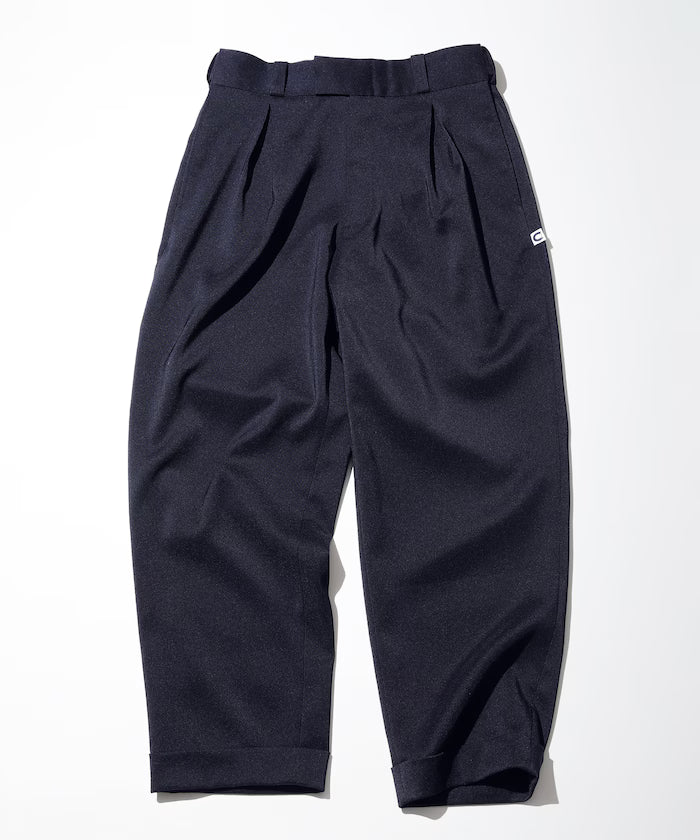 Polyester 1 Tuck Slacks Pant - Navy