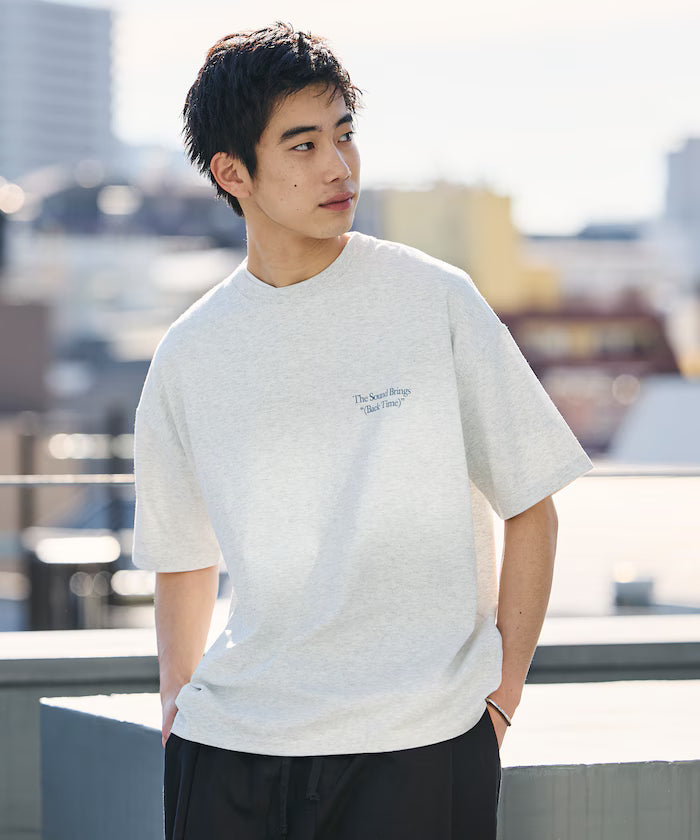 Big Silhouette Back Print Crew Neck T-Shirt / The Sound Brings 【Limited Edition】