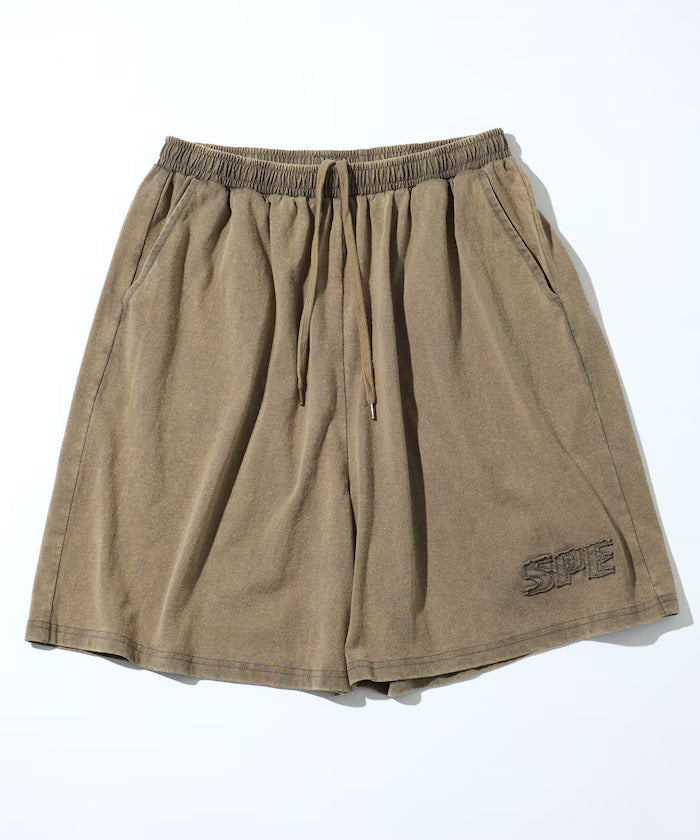 【May 29, 12:00 Release】SPECIAL OTHERS × FREAK'S STORE Vintage-Like Damage Logo Easy Shorts - Charcoal