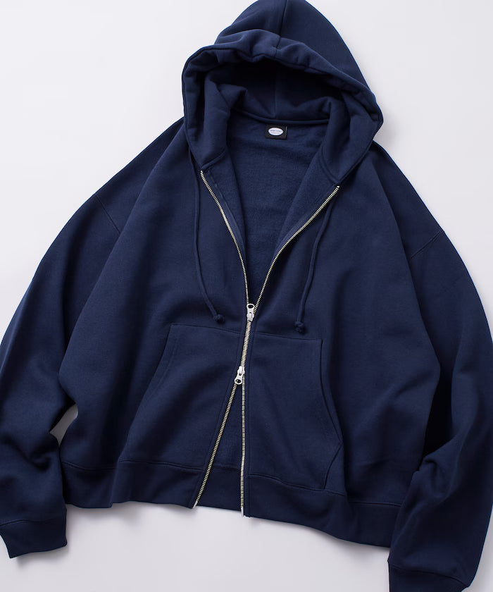 Relaxed Fit Zip-Up Hoodie 【Limited Edition】 - Navy