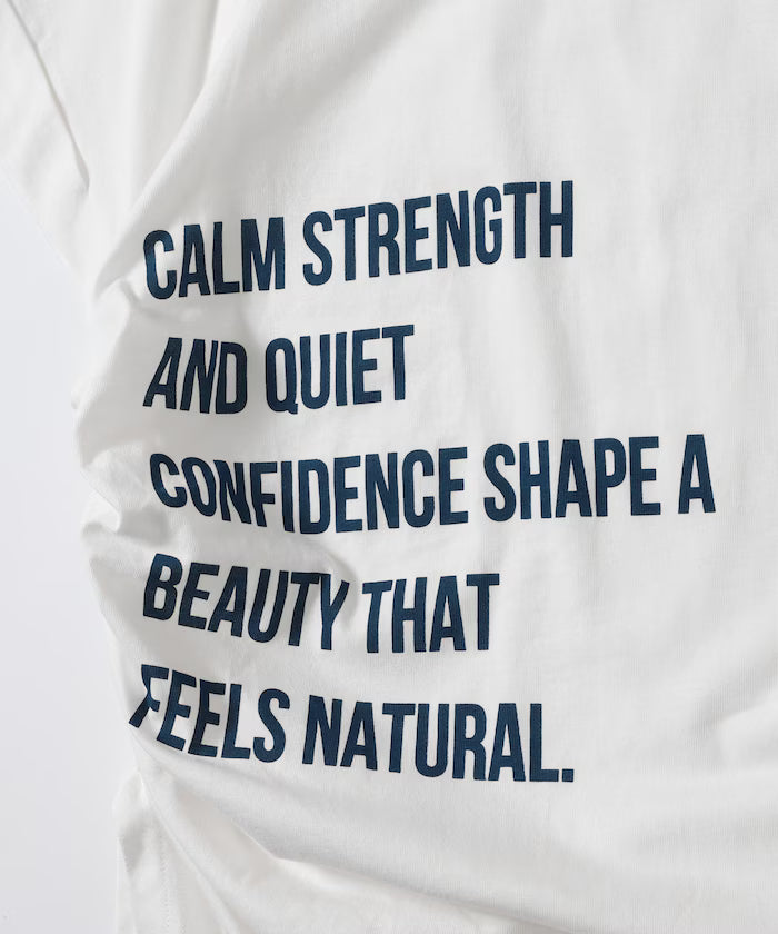 Organic Cotton Shirring Logo T-Shirt