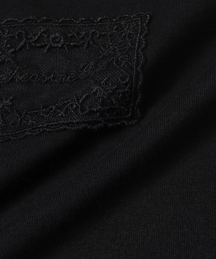 Lace Applique Cotton Modal T-Shirt