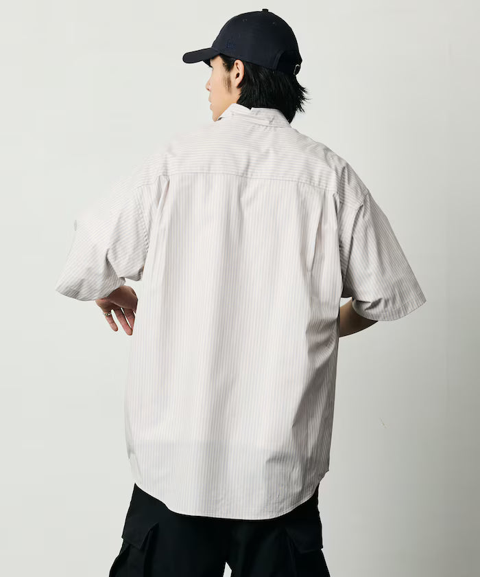 Quick Dry Fabric Wide Silhouette Poly Rip Cross Short Cargo Pants/UV Cut/Quick Dry 【Limited Release】