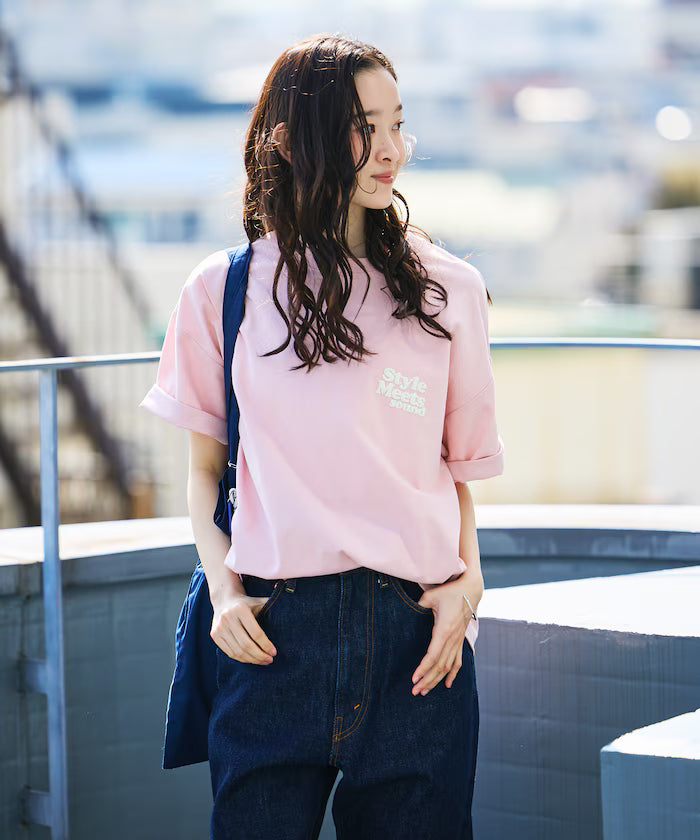 Big Silhouette Back Print Crew Neck T-Shirt / Style Meets 【Limited Edition】