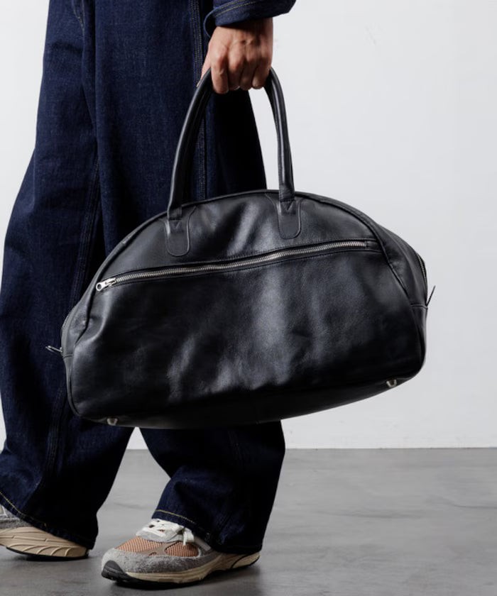 Big Leather Boston bag / Leather Boston Bag / Cowhide / Water-repellent Leather