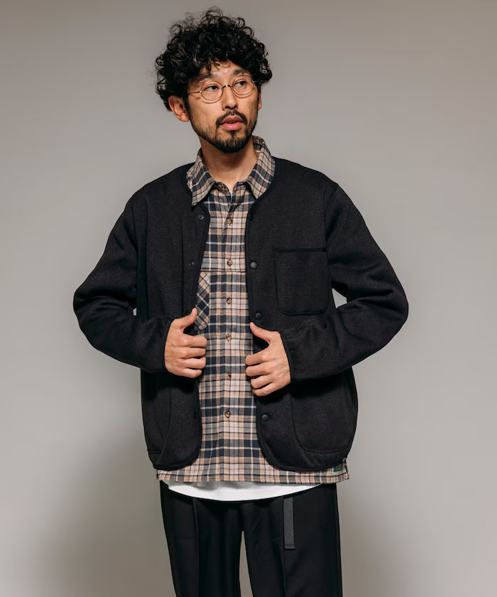 Relaxed Fit Knit Fleece Cardigan