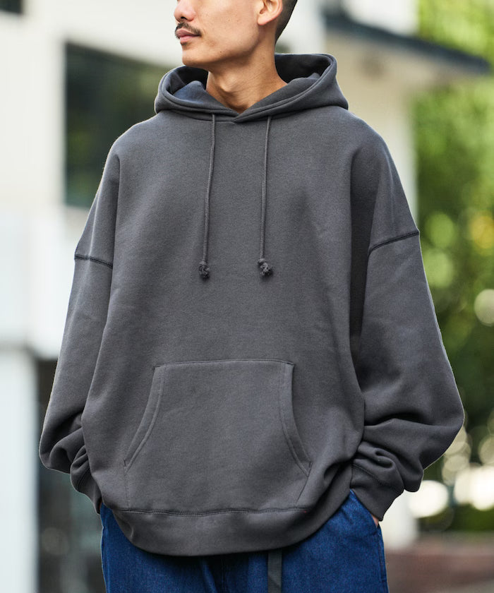 12oz Heavyweight Big Silhouette Pullover Hoodie - Limited Edition - Smoke Black