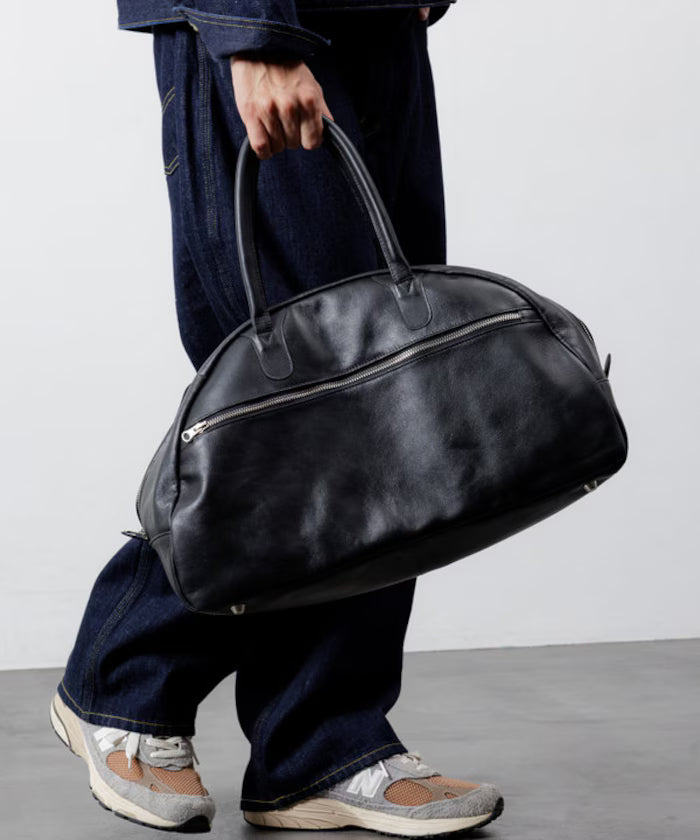 Big Leather Boston bag / Leather Boston Bag / Cowhide / Water-repellent Leather