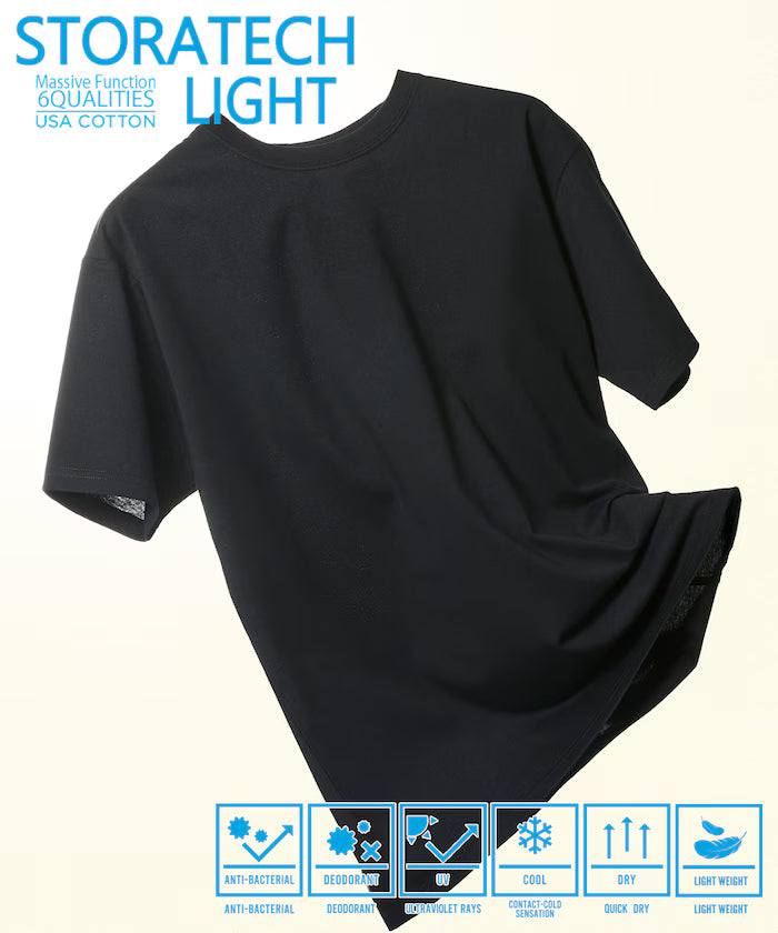 STORATECH Lightweight Basic Silhouette T-Shirt/Antibacterial/Odor-resistant/Antimicrobial/UV Protection/Contact Cooling/Moisture-wicking 【Limited Edition】