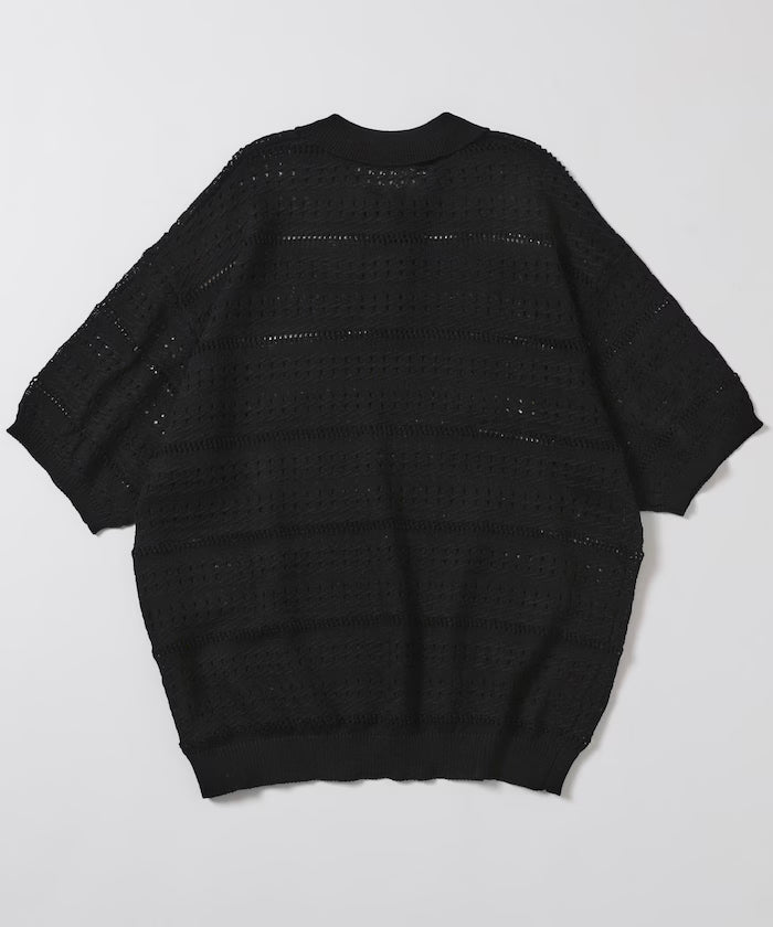 Big Silhouette Short Sleeve Knit Polo Shirt