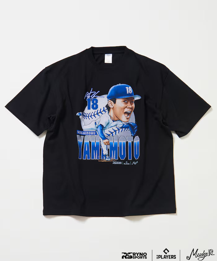 [March 5, 12:00 release] MLB PLAYERS × RYNO SPORTS × FREAK'S STORE exclusive [YAMAMOTO] GRAPHIC TEE - Black