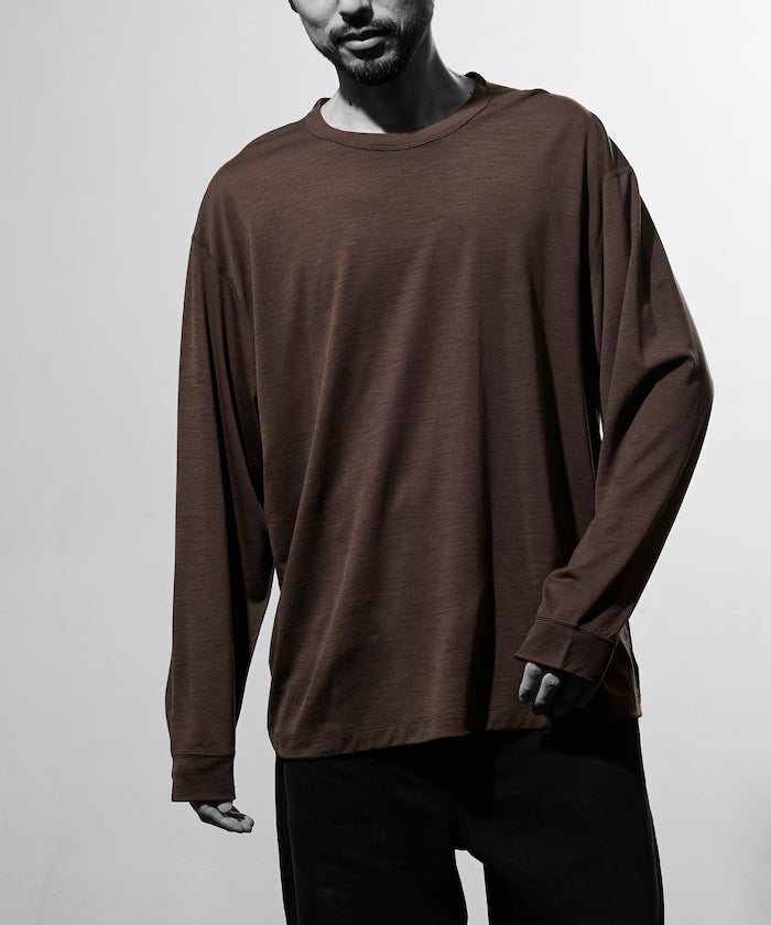 Washable Merino Wool Blend Long Sleeve T-Shirt