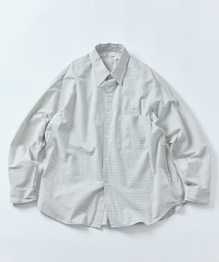 Relax Fit Classic Pattern Regular Collar Shirt / Check Pattern / Stripe Pattern 【Limited Edition】