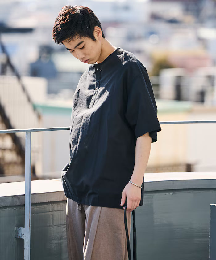 Relax Fit Relaxed Fit Henley Neck Pullover Shirt [Limited Edition]