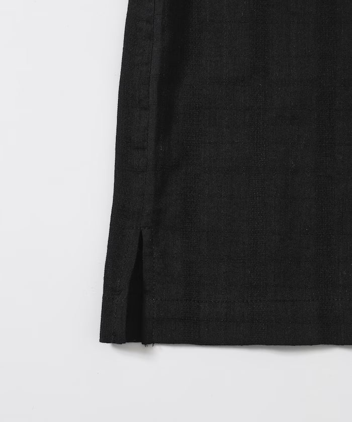 Dobby Weave Short Sleeve Open Collar Shirt / Big Silhouette