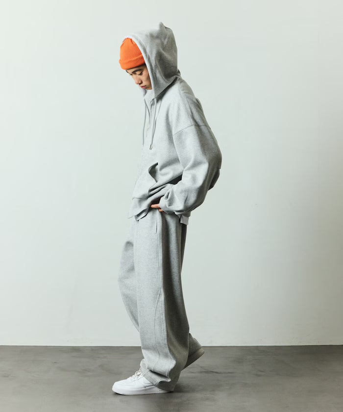 Wide Silhouette Bonding Barrel Leg Sweatpants 【Limited Edition】