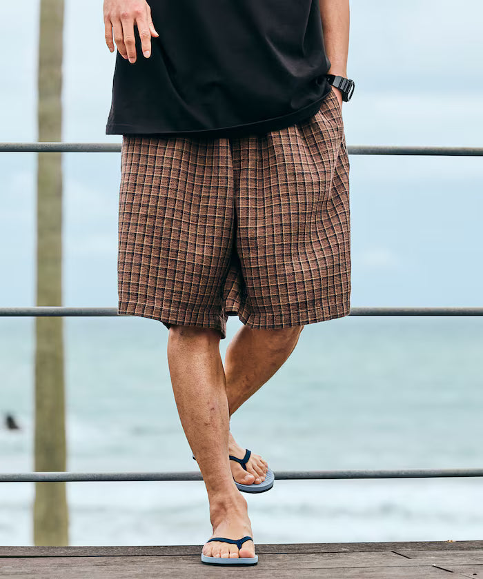 AUSTRALIAN COTTON Check Easy Shorts