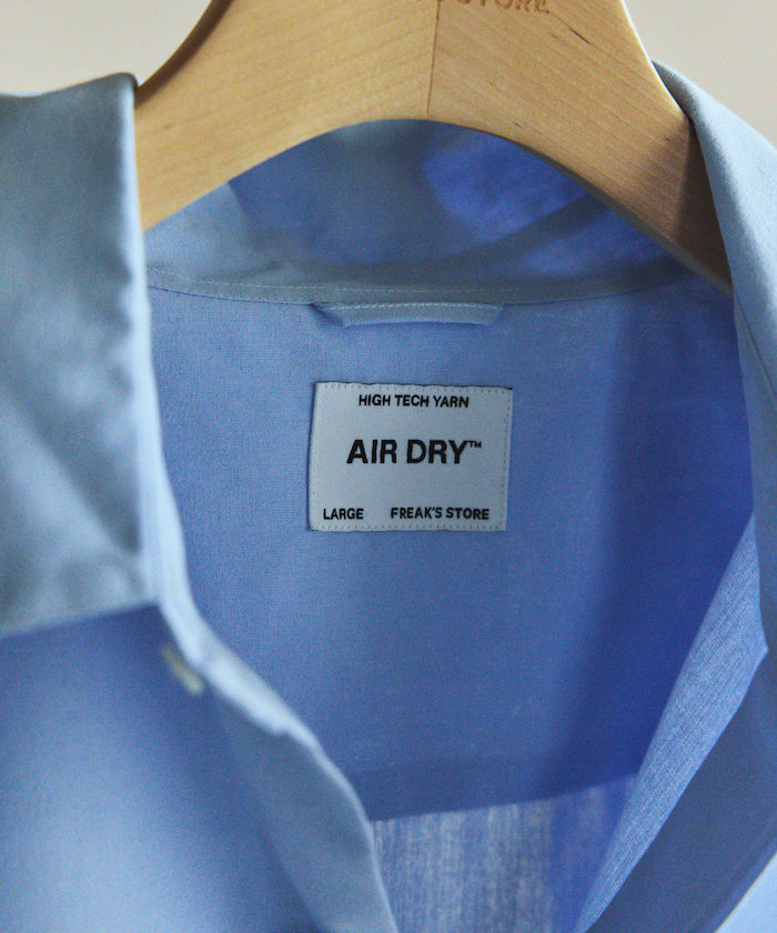 AIRDRY HIGH TECHYARN High-performance material broad regular collar shirt short sleeve quick-drying moisture absorption