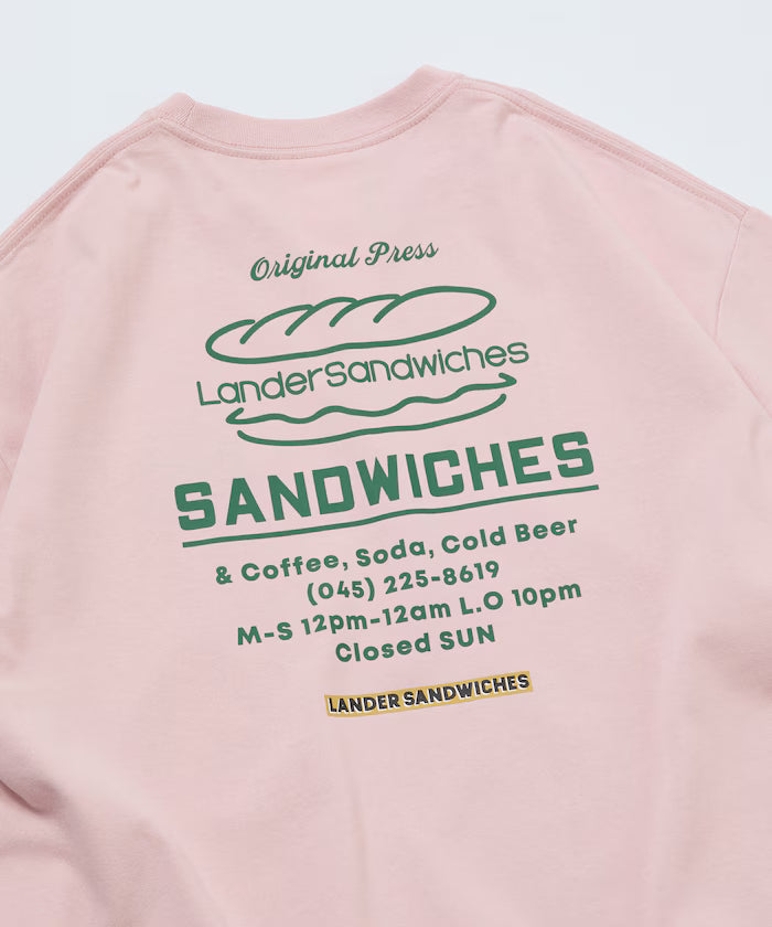 LANDER SANDWICHES×FREAK'S STORE/Lander Limited Edition Big Silhouette Back Print Crew Neck T-Shirt 【Limited Release】