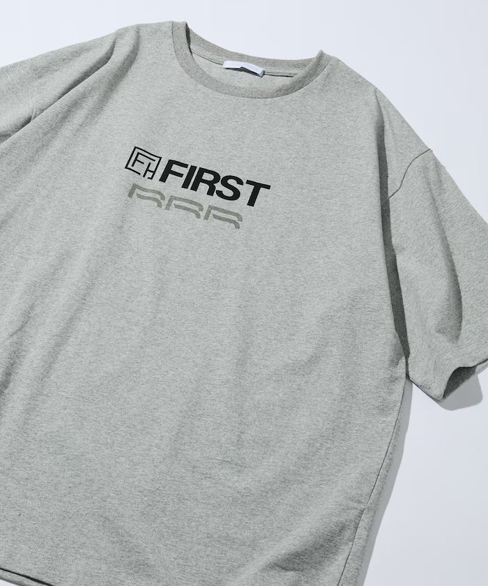 6 oz Front Logo Print Crew Neck T-Shirt / Print T-Shirt PRINT RRR - Gray