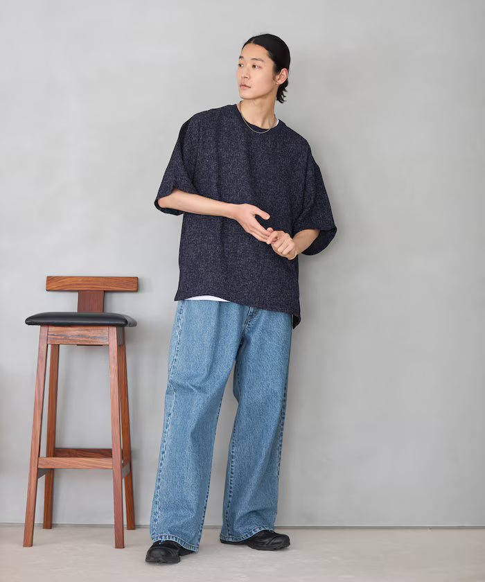 Summer Tweed Short Sleeve Crew Neck / Compatible with Setup