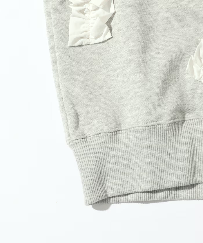 Organic Cotton Gather Ribbon Sweat / Relaxed Fit / French Terry Sweat
