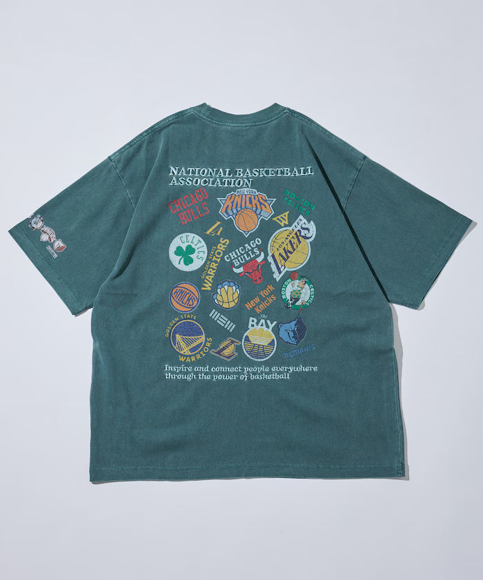 NBA × FREAK'S STORE Collaboration Random Team Logo Backprint Crewneck T-Shirt