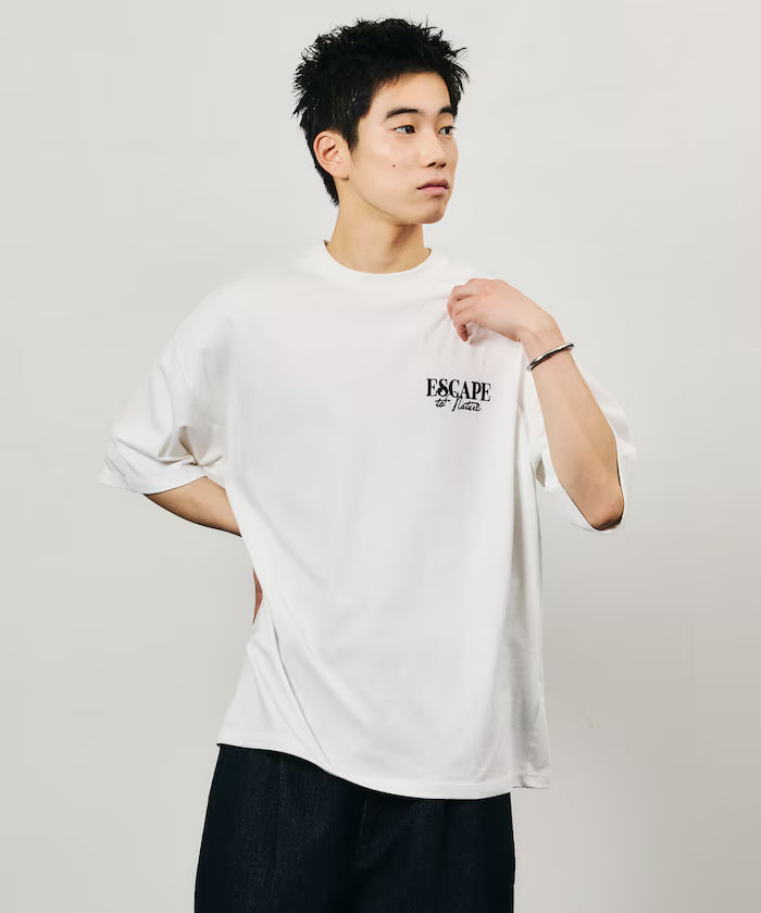 Limited Edition Relaxed Fit Back Print Crew Neck T-Shirt FOREST BATHING MAN TEE