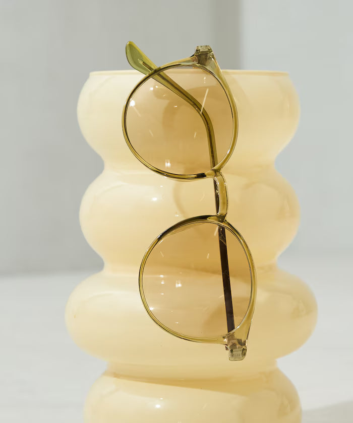 Color Frame Boston Fashion Glasses [Limited Edition] - Olive