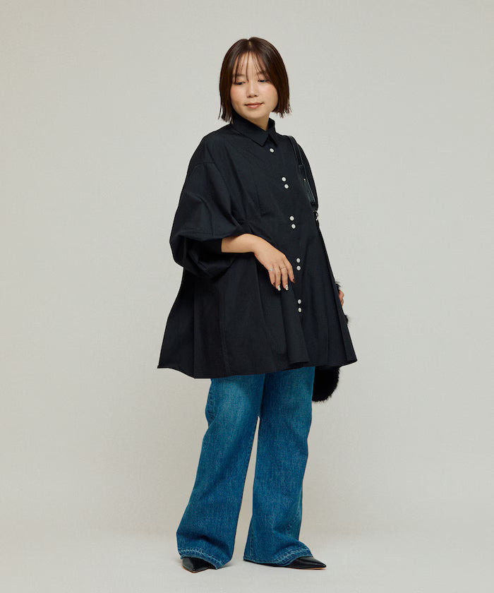 Box Stack Balloon Sleeve Long Sleeve Shirt