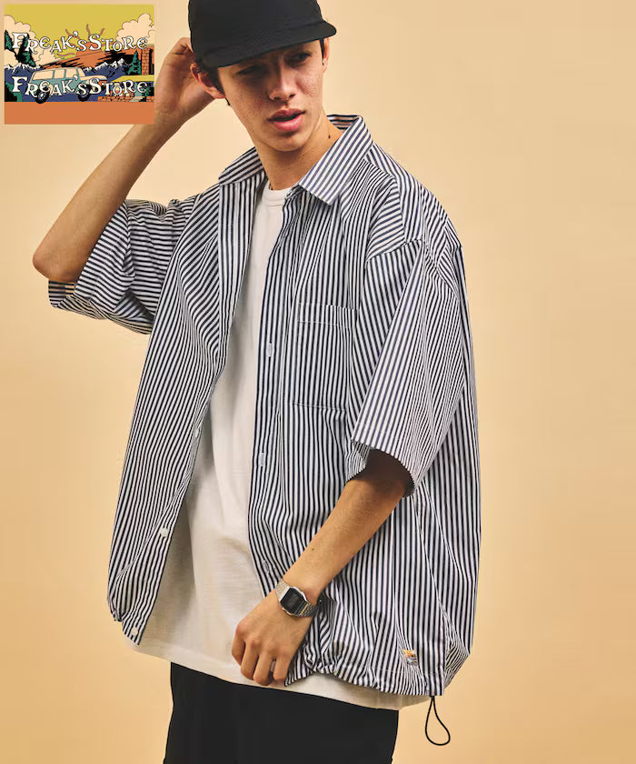 Typewriter Spindle Regular Color Short Sleeve Shirt - Navy