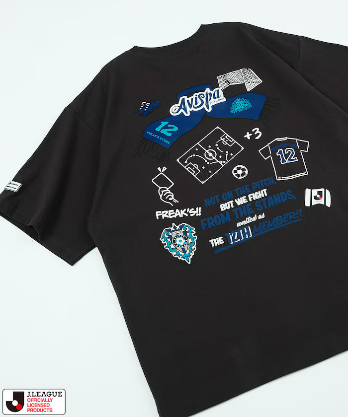 [Launch on May 15 at 12:00] J.LEAGUE × FREAK'S STORE Exclusive SUPPORTERS SHORT SLEEVE TEE [Avispa Fukuoka] - Charcoal Gray