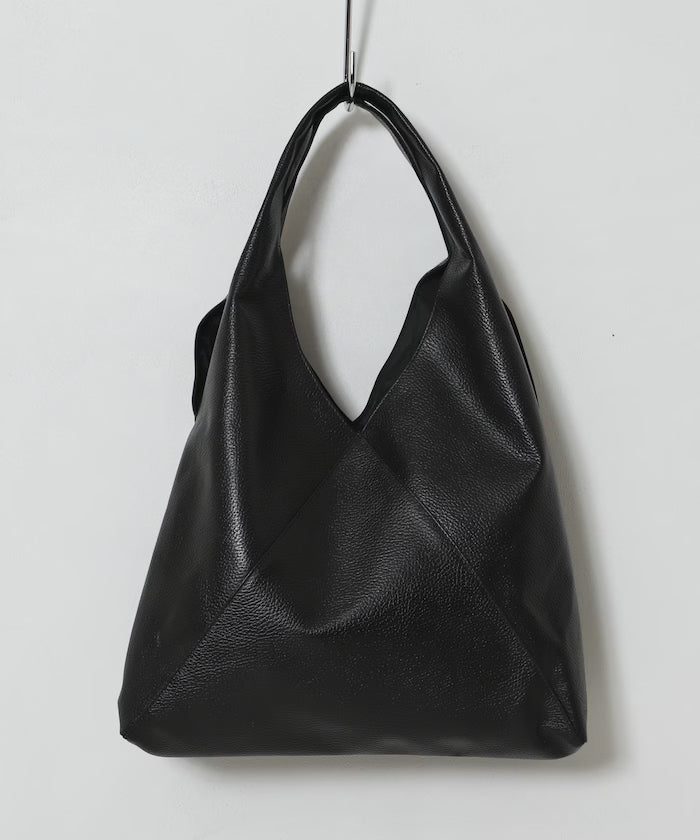 Triangle Leather Marche Bag / Triangle Marche / Leather Tote / Water-Resistant Leather