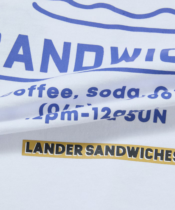LANDER SANDWICHES×FREAK'S STORE/Lander Limited Edition Big Silhouette Back Print Crew Neck T-Shirt 【Limited Release】