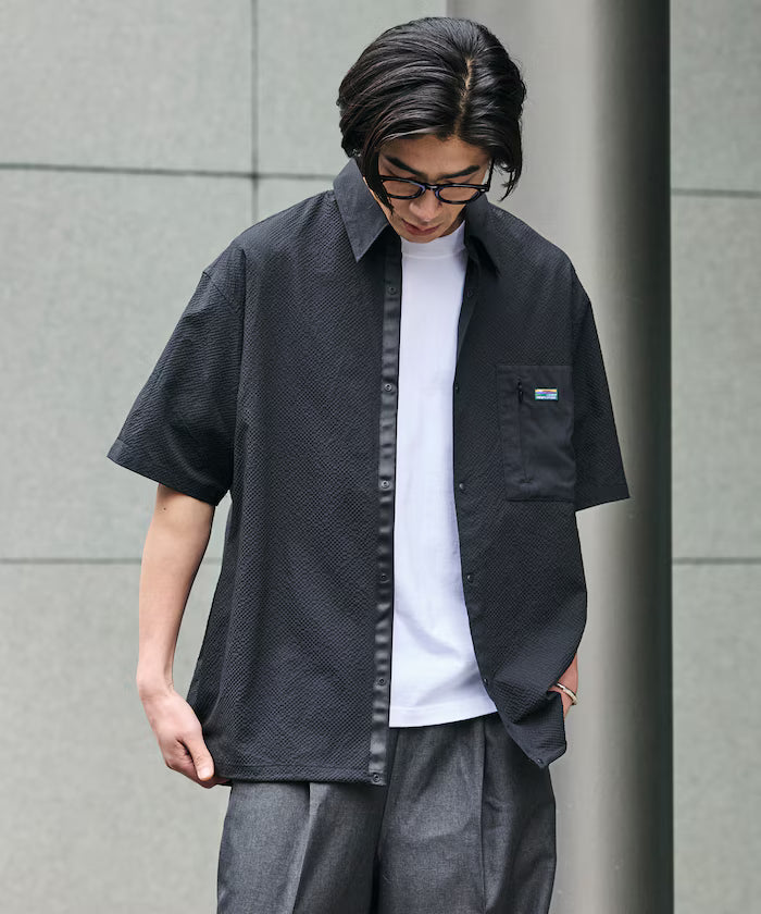 Limited Release AiRide Air Ride Relax Fit Mixed Material Pocket Seersucker Shirt Quick Dry Moisture Wicking UV Cut