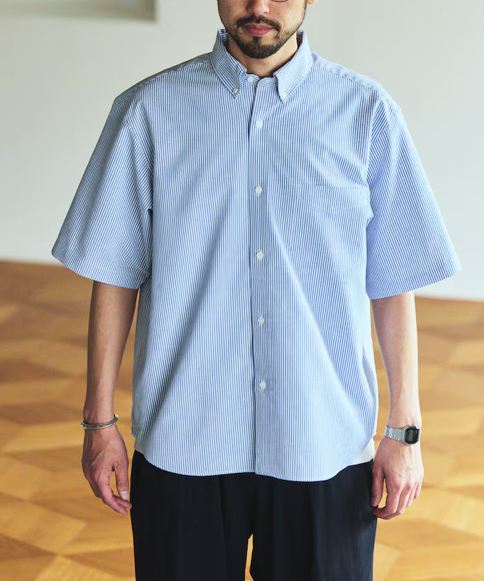 AIRDRY HIGH TECHYARN high-performance material oxford button-down shirt short sleeve moisture-wicking quick-dry