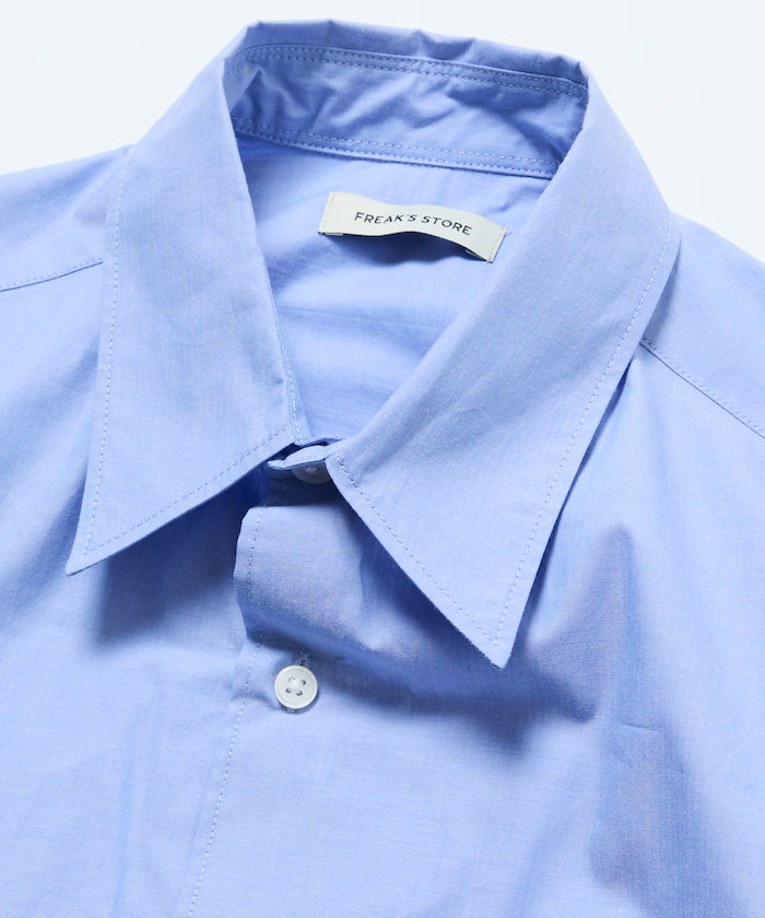Wide silhouette spindle regular collar short sleeve shirt / hem code [limited edition]