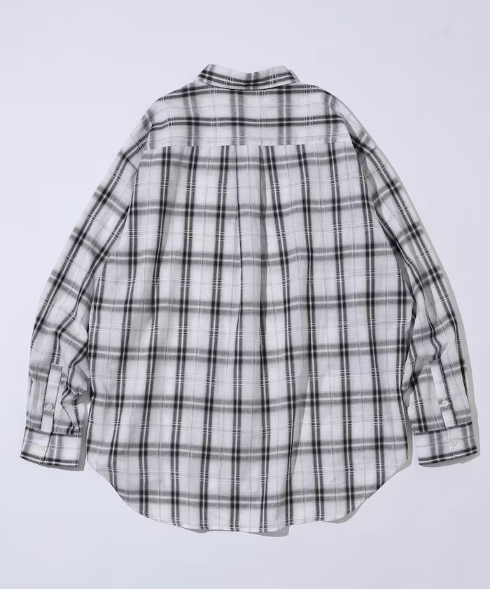 Big Silhouette Ombre Check Shirt / Long Sleeve