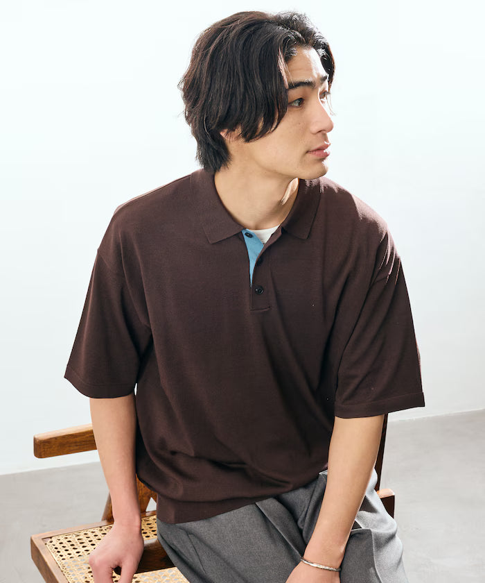 Relax Fit Relax Fit Cool Touch Color Block Knit Polo Shirt [Limited Edition]